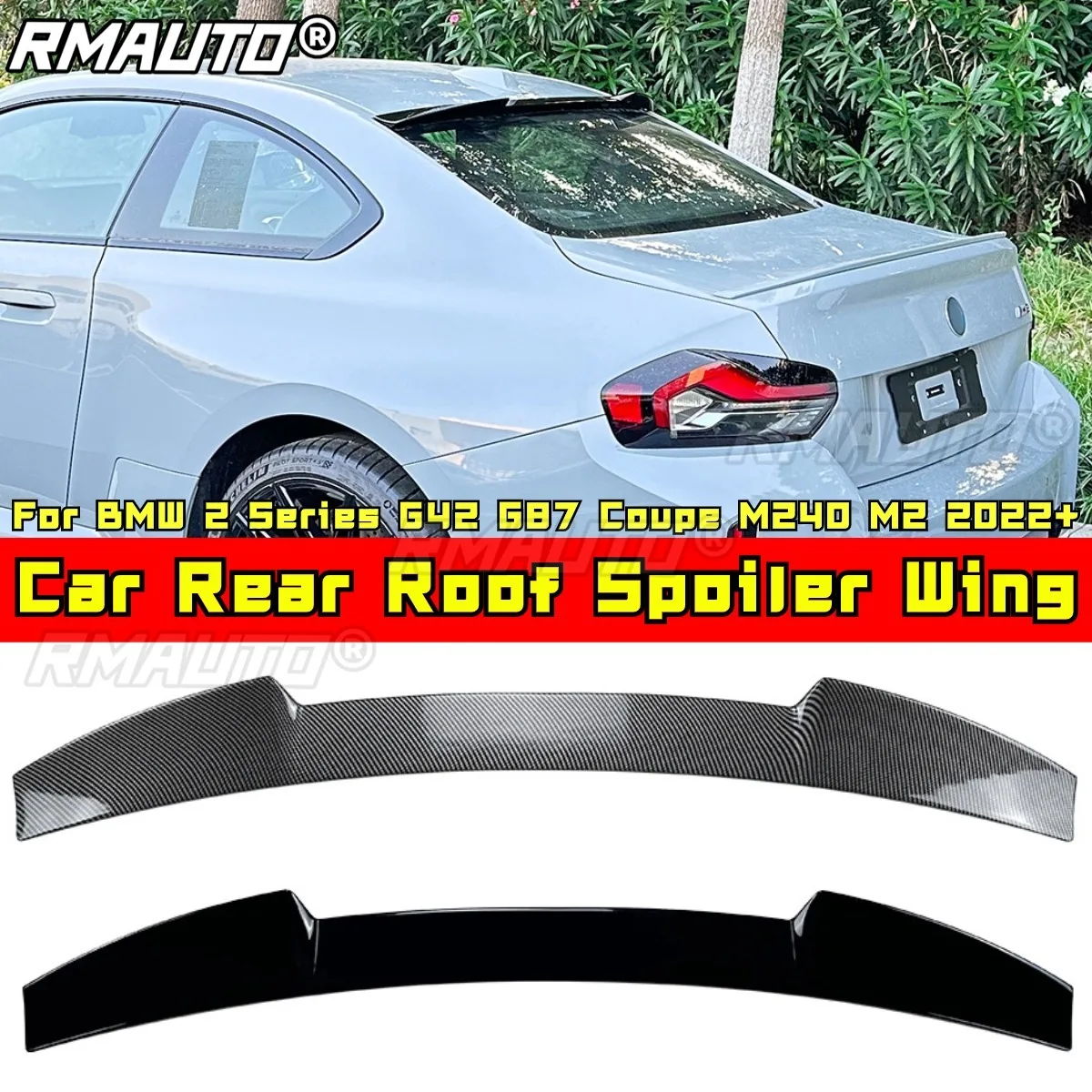 

For BMW 2 Series G42 G87 Coupe M240 M2 Rear Roof Spoiler Roof Wing for BMW 2 Series G42 G87 Coupe M240 M2 2022+ Car Accessories