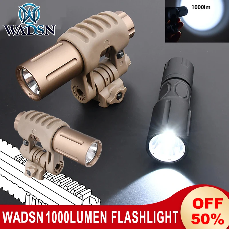 WADSN PLH-v2 Flashlight Metal Short Version Plhv2 1000lumens High Power Tactical Hunting Scout Light Outdoor PLH-V2 Spotlight