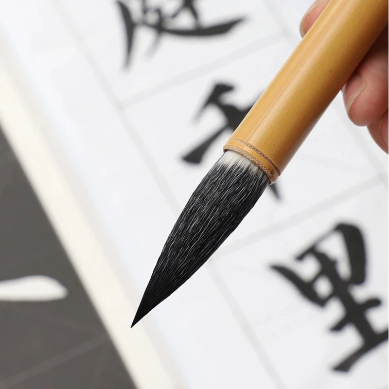 Regular Script  Woolen Hair Calligraphy Brush Set Multiple Hair Official Script Running Script Writing Brush Pen Beginners