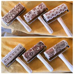 Christmas Embossed Rolling Pin Baking Cookies Roller Christmas Wooden Rolling Pins for Baking Embossed Cookies