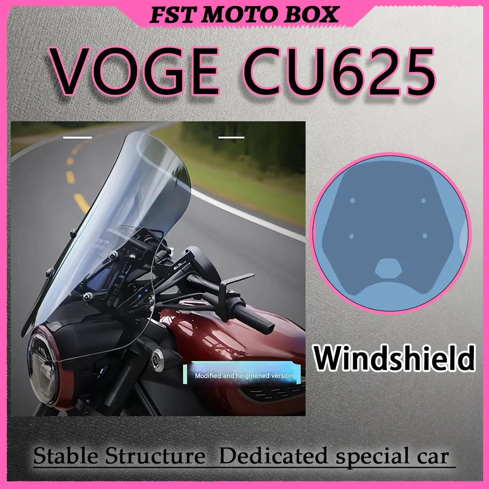FOR VOGE CU625 Windshield Heightened Wider Optically Clear Distortion-Free View Polished Curved Anti-Collision Enhanced Safety