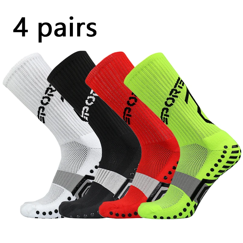 4 pairs/set of SPORTS Arrow Grip non-slip sports football socks Professional match training football socks calcetines hombre