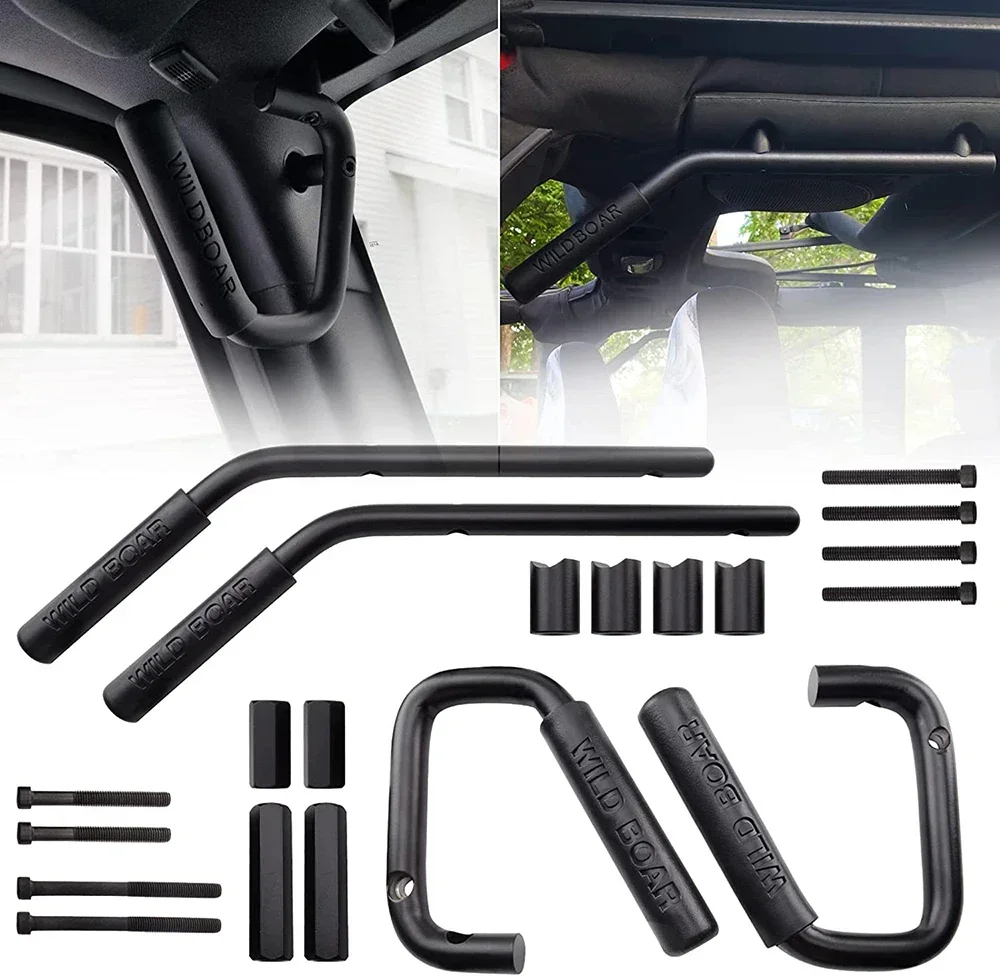 

Rear & Front Grab Bar Aluminum Grab Handles for Jeep Wrangler JK JKU 4 Door 2007-2018 Accessores