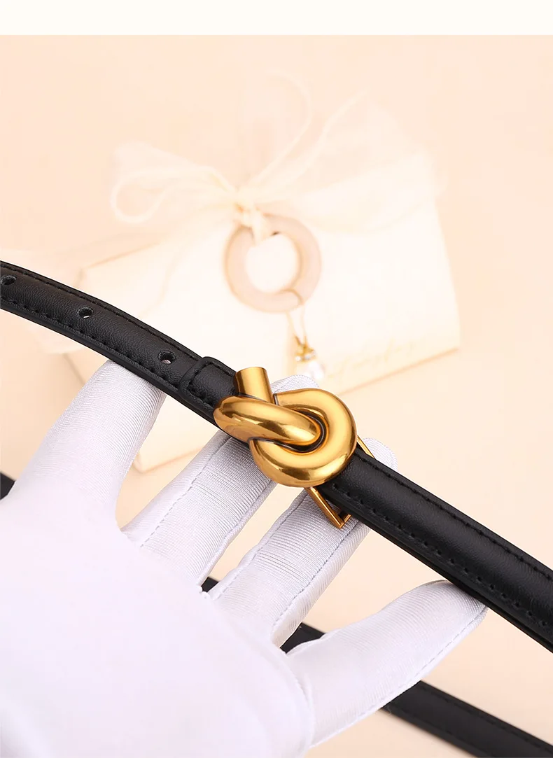 Neuer Damen-Ledergürtel; Modischer, schlichter Rindsledergürtel; Vielseitiger High-End-Gürtel; Dünner Taillengürtel für Frauen – Detail 19