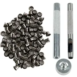 Set di strumenti per occhielli Kit passacavo e rivetto da 100 pezzi 6mm o 7mm per fondina fodero Kydex fai da te