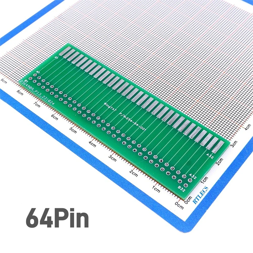 2 5 20 Pcs Edge Card Connector Slot IDC 2.54 MM Pitch Test Board Adapter 8 30 34 64 Pin Gold Finger Socket