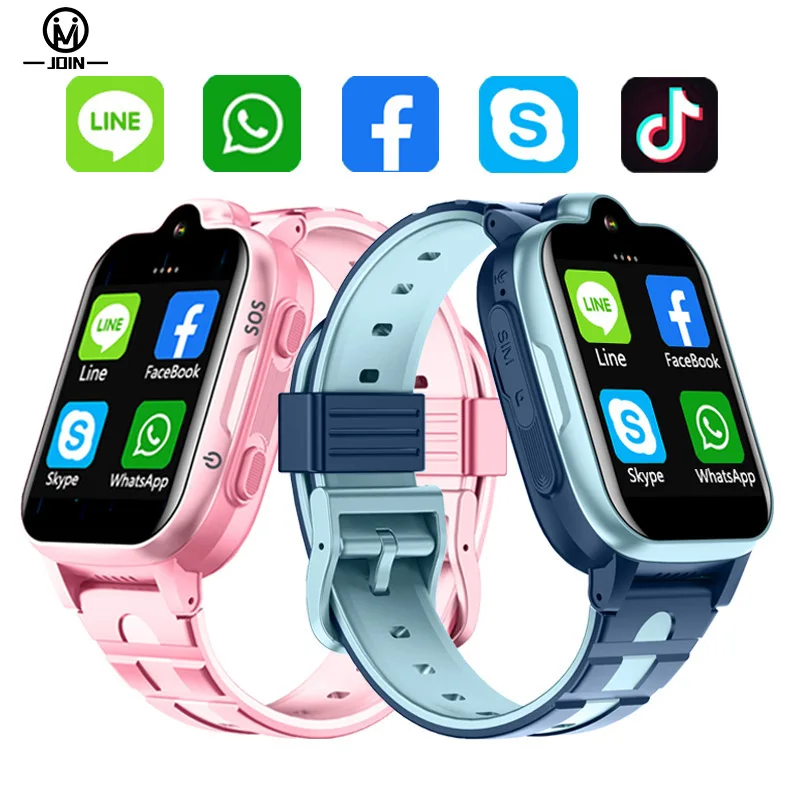 All Netcom 4G Smart Watch Students Children's Video Call Phone Taiwan Location IPS Square Sim Magnetic Men Women Hong Kong