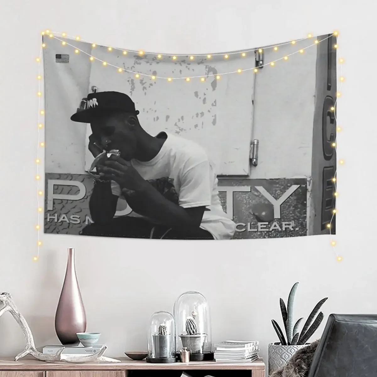 Black Kray Sickboyrari Ice Cream and Mac 10s Poster Tapestry Room Decore Aesthetic Bedrooms Decor Wall Hanging Wall Tapestry