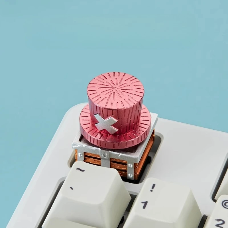 One Piece Ruffy Chopper Ace Hut Persönlichkeit mechanische Tastenkappe kreative Anime Peripheriegeräte zweidimensionale Marshal Tastaturkappe – Detail 5