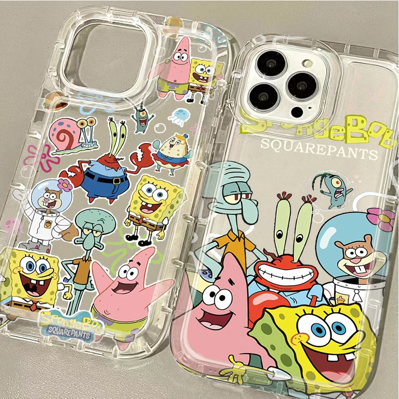 Anime SpongeBobs Case for Samsung Galaxy A15 A55 A05 A05S A14 A24 A13 A23 A73 A12 A22 A32 A52 A52S A72 A31 A51 A71 Cover