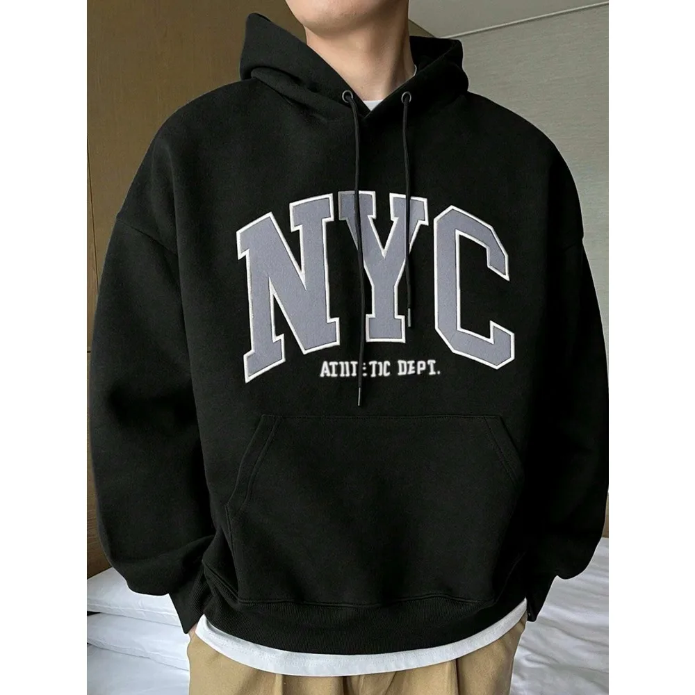 2024 NYC Trendy Brand Autumn New Heavy Pullover Baseball Korean Printed Street Brand Sports and Leisure Sweater Harajuku