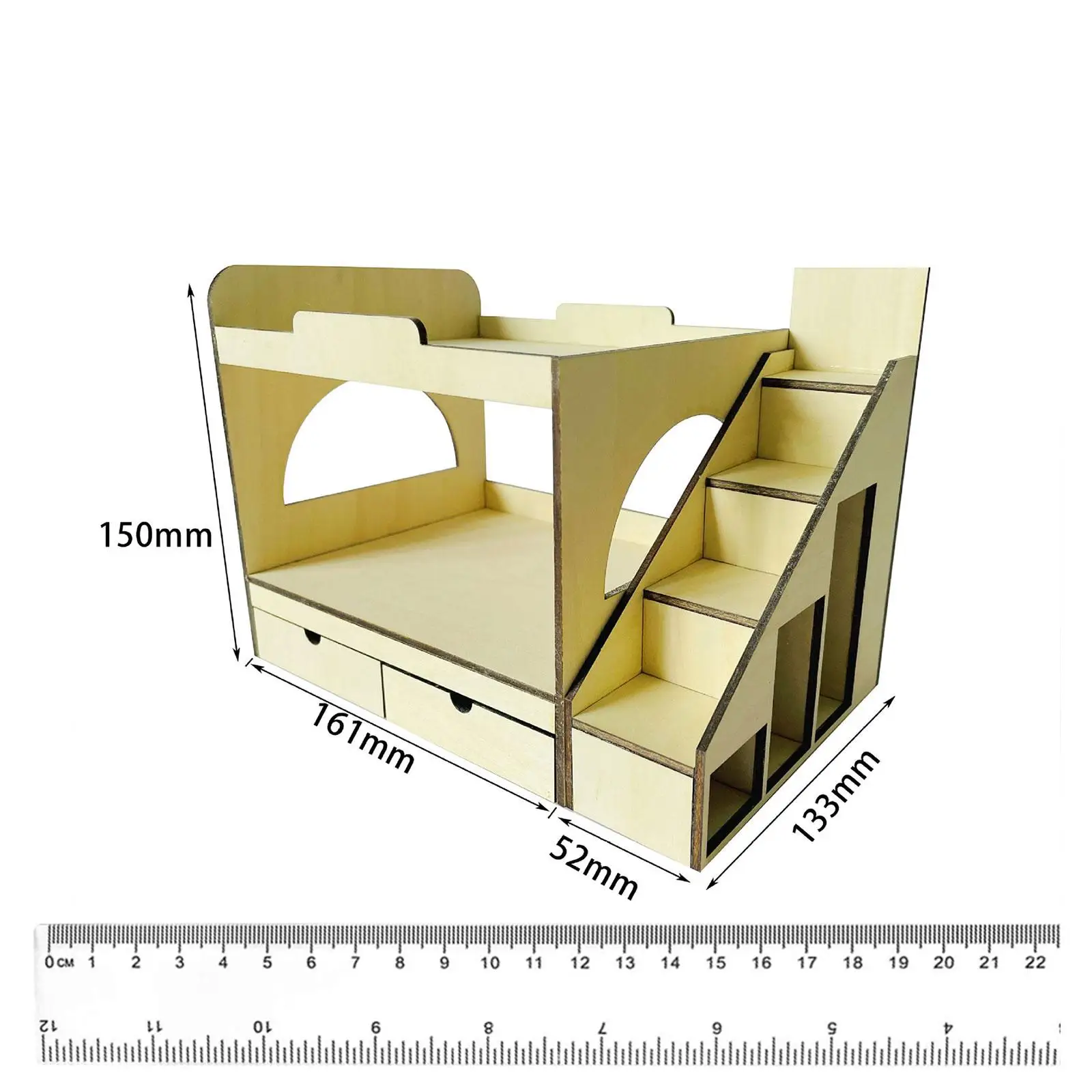 1:12 casa delle bambole letto matrimoniale modello Mini letto in legno simulato per accessori scena in miniatura decorazione della tavola di sabbia stazione ferroviaria