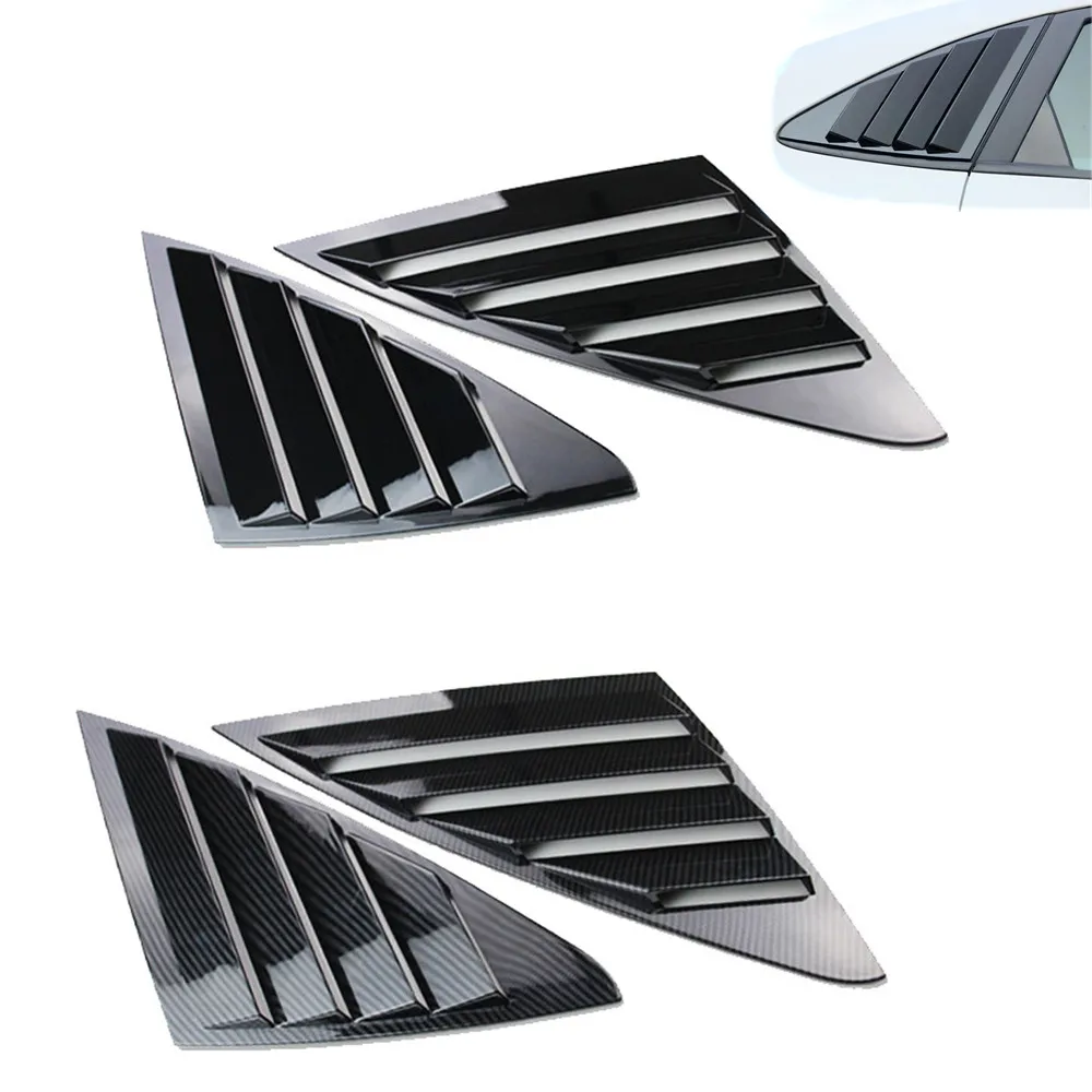 2PCS For Buick Excelle GT 2015-2019 Car Rear Window Quarter Louver Cover Side Vent Shutter Trim Scoop ABS Accessories Parts