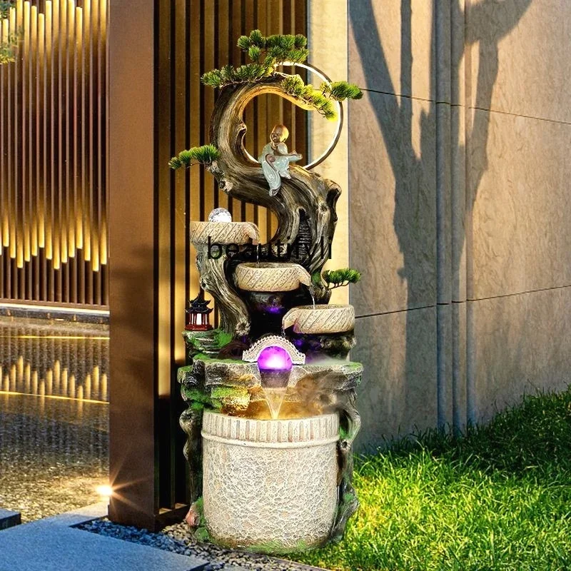 New  Chinese landscape circulating water fountain humidifying ornament living room entrance home decoration housewarming