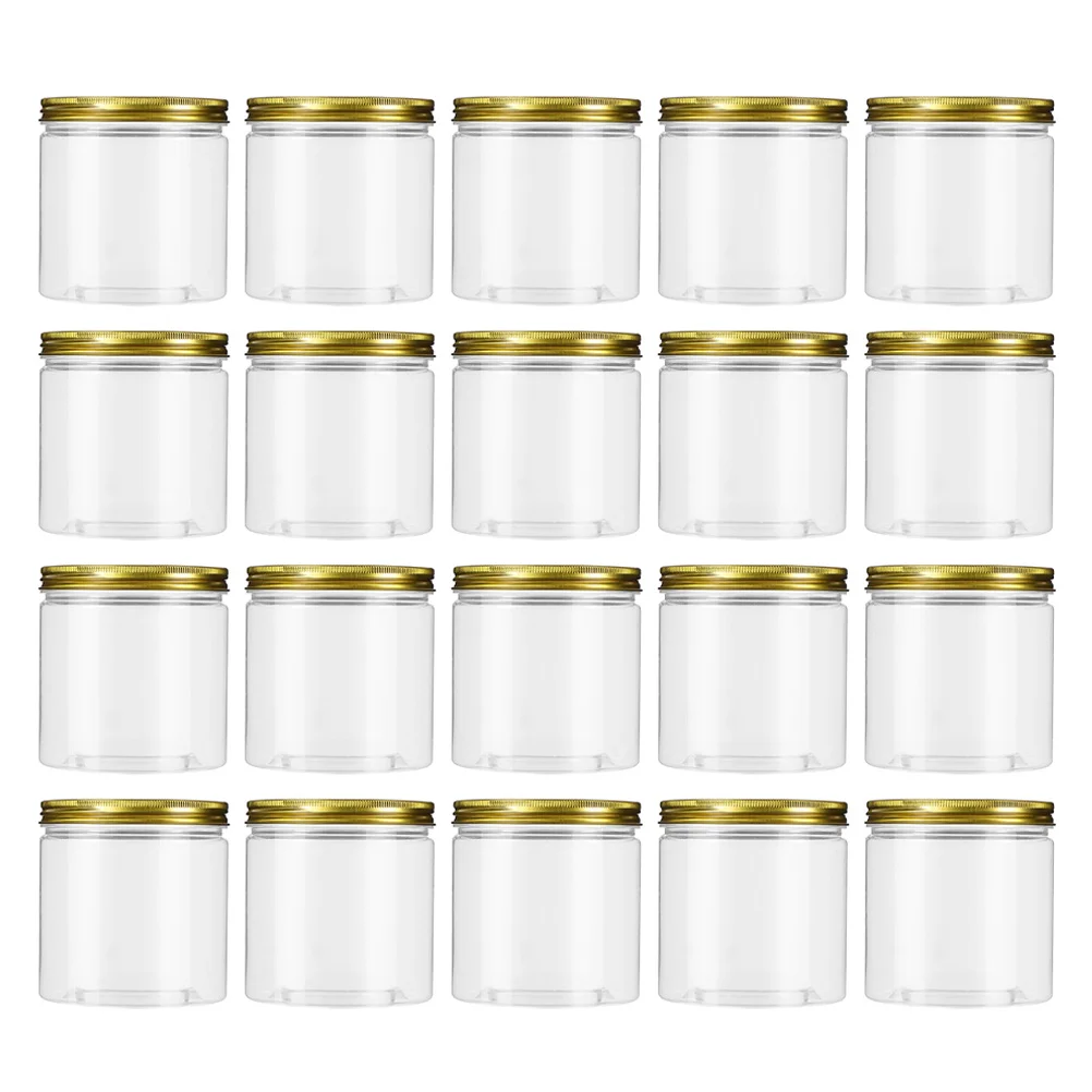 

20Pcs Wide Mouth Storage Jars Plastic Containers Bulk Plastic Jars for Tea Leaf Portable Empty Storage Bottles