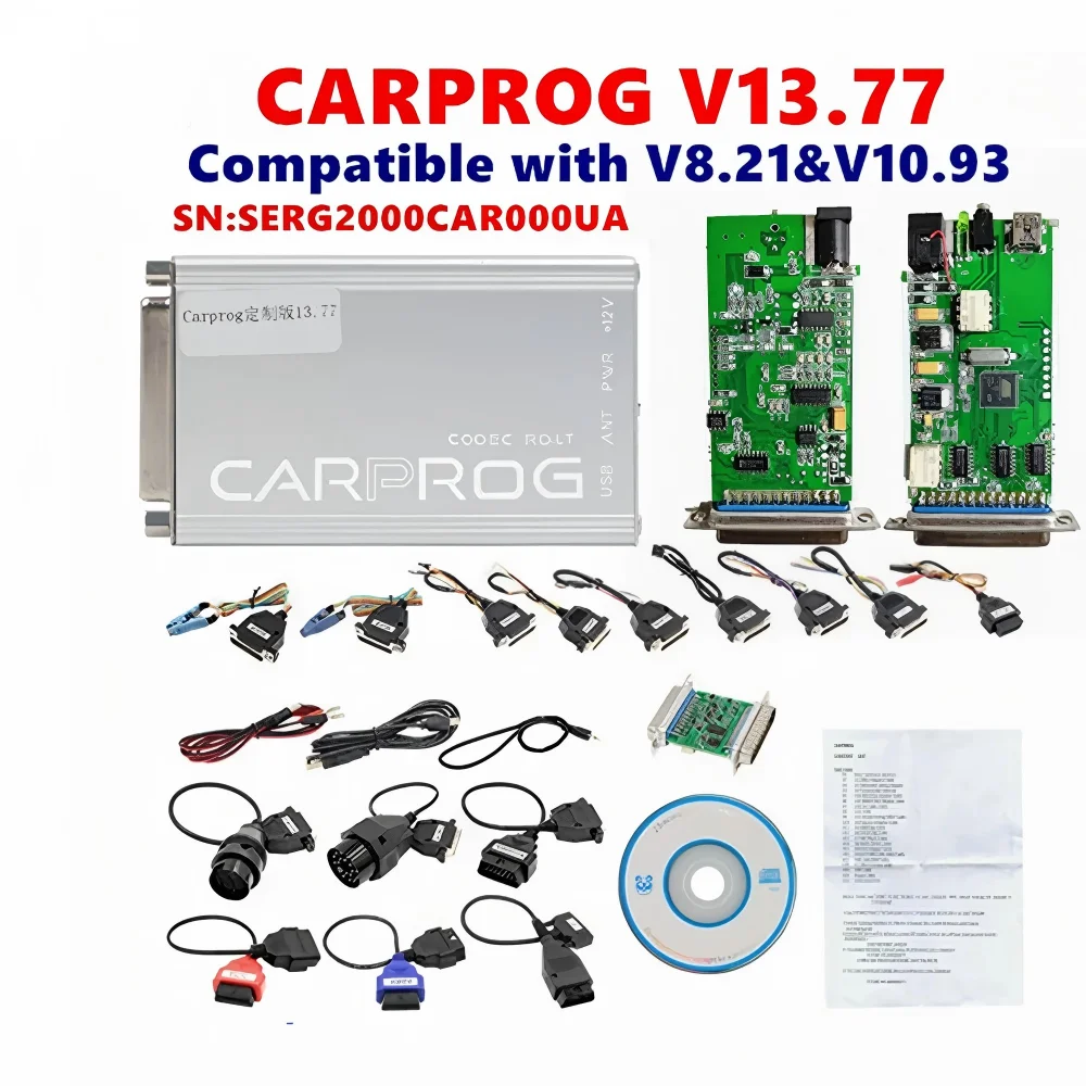 

2026 Online Carprog v13.77 Full Adapter SERG2000CAR000UA With Toolbox Car Prog Airbag/Radio/IMMO/ECU Programmer Auto Repair Tool
