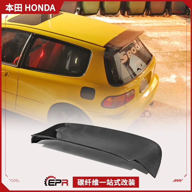 

Suitable for Honda Civic EG carbon fiber modified Spoon top wing, rear spoiler fixed wind tail 1992-95