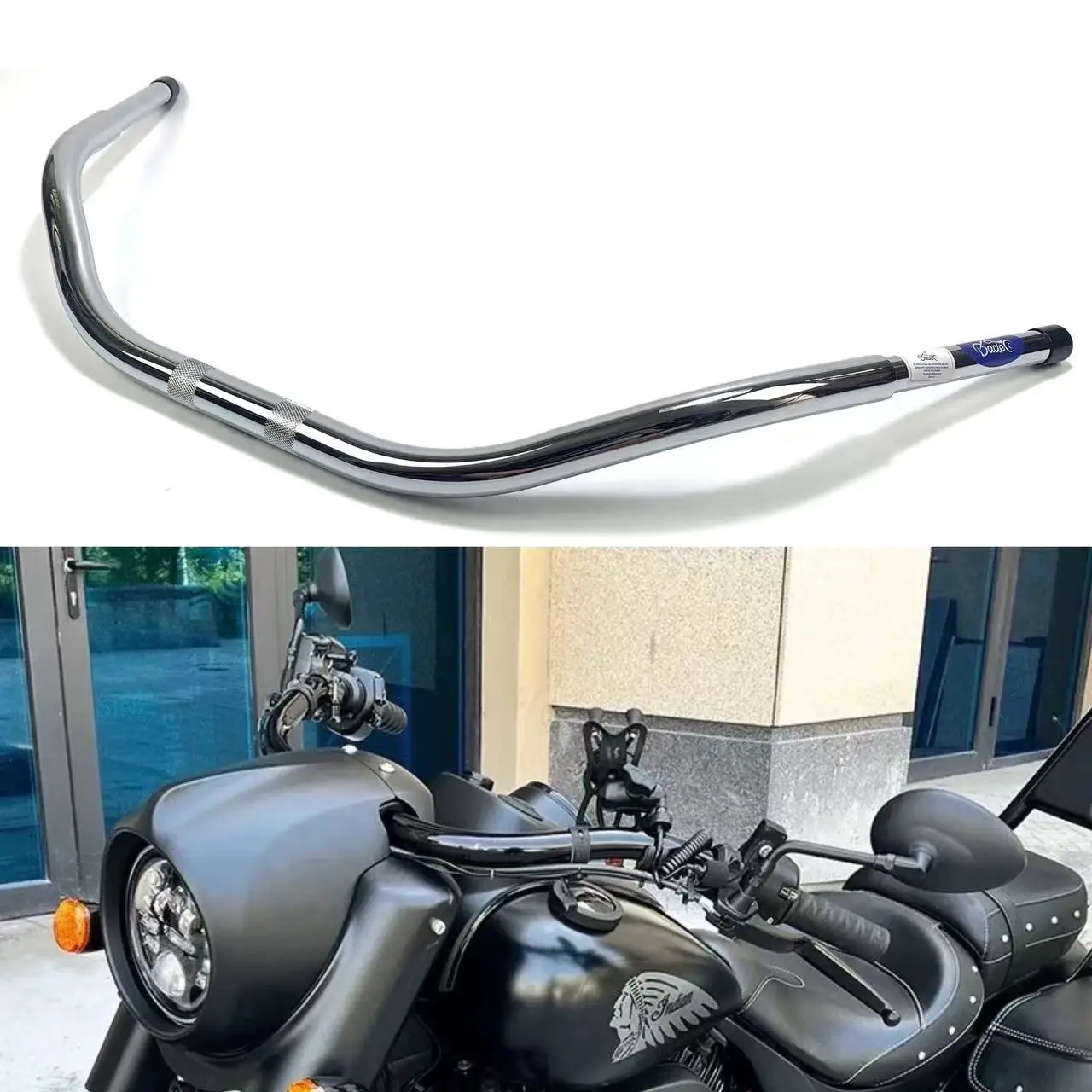 

Motorcycle 1-1/4" Beach HandleBar For Indian Chief Dark Horse Springfield Dark Horse Chief Vintage Springfield Chief 2014-up Bar
