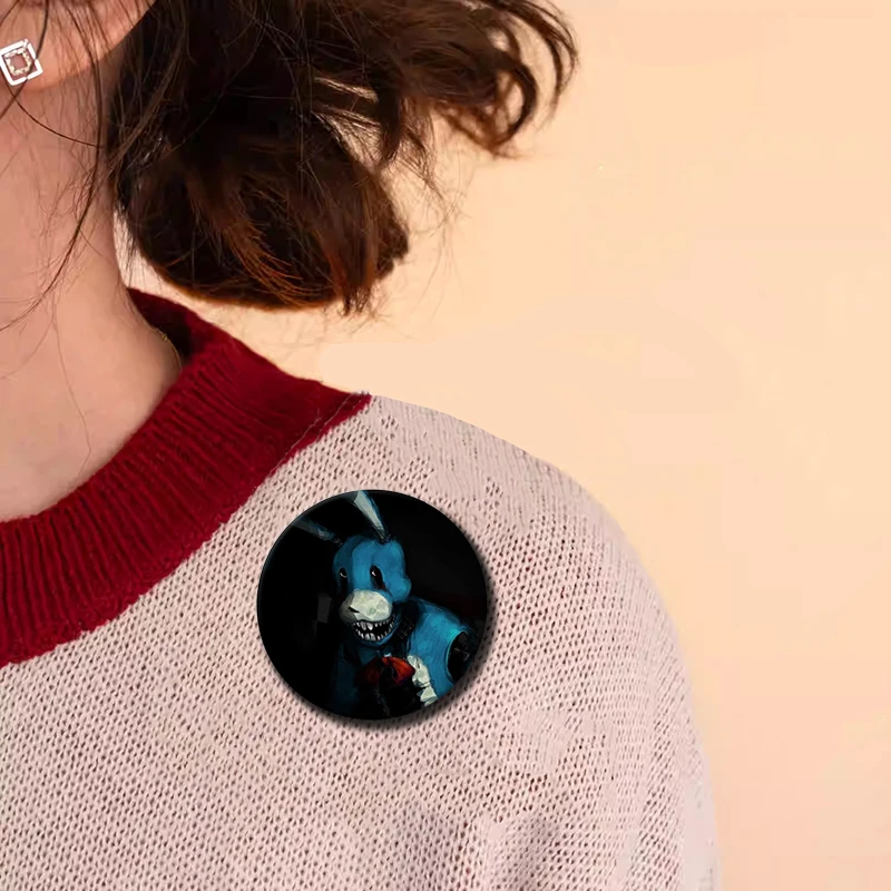 Horror Game The Walten Files Soft Button Pins Bon Pumpkin Sophie Walten Anime Brooch Cartoon Round