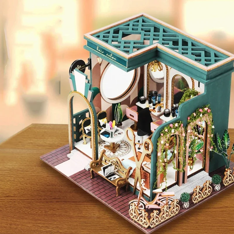 Anima Handgemaakte DIY Huis Driedimensionale Jigsaw Mini Huis Miniatuur Model Speelgoedhuis Assemblage Bouwstenen Verjaardagscadeau