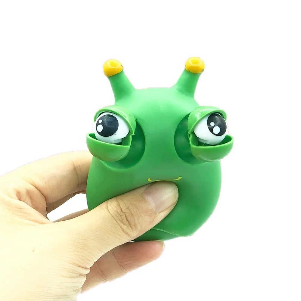 Squeeze Toys Cartoon Big-Eyed Vegetable Worm Squeeze Toys For Anxiety Lovely Animal Squeeze Toy Anti-Pressure Toys Stress Balls