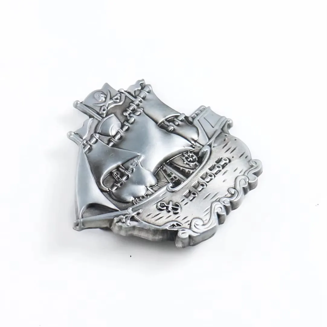 Metal Alloy 3D Voyager Sailboat Pirate Ship Belt Buckle Men's Apparel Accessories Finished Buckle Jeans Decoration for Gift - Image 5