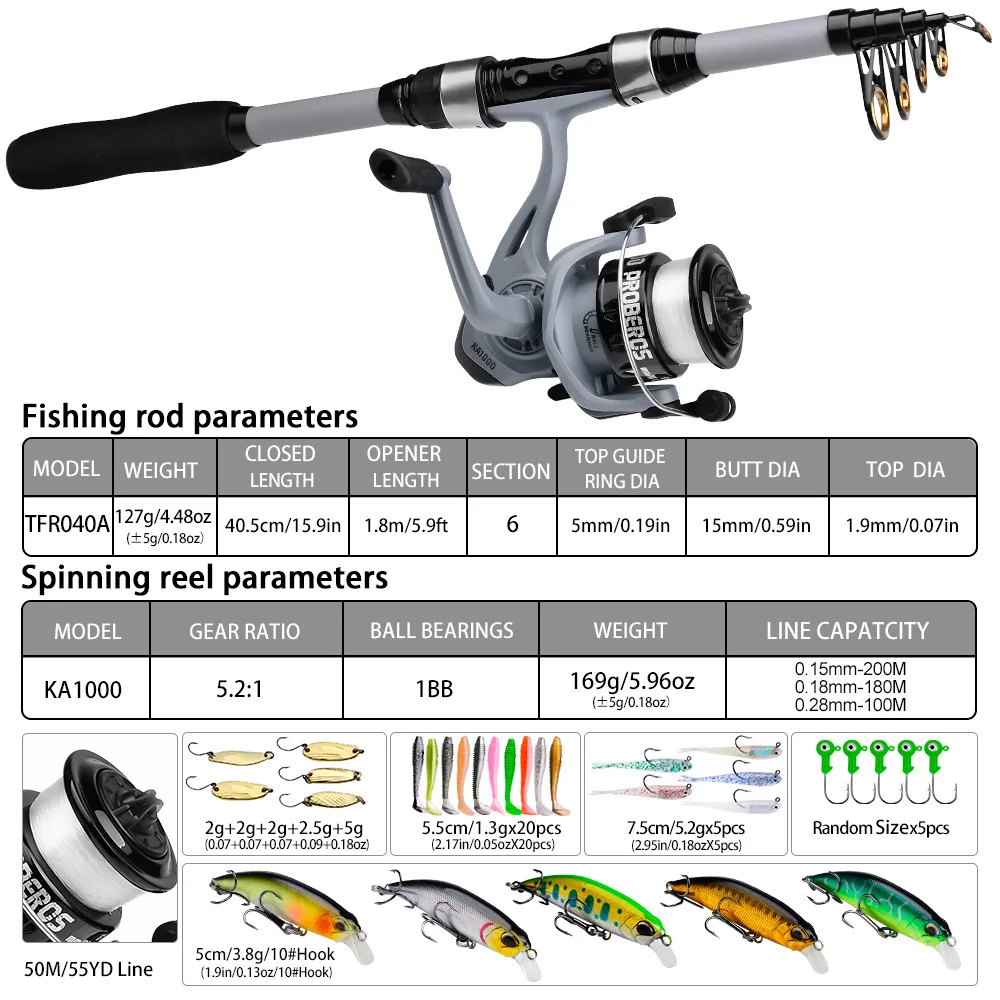 Portable Fishing Rod Sea Fishing RodSet Remote T hrow Mini Fishing Rod Fishing Wheel Fishing Line Bait Fishing Rod Complete Set