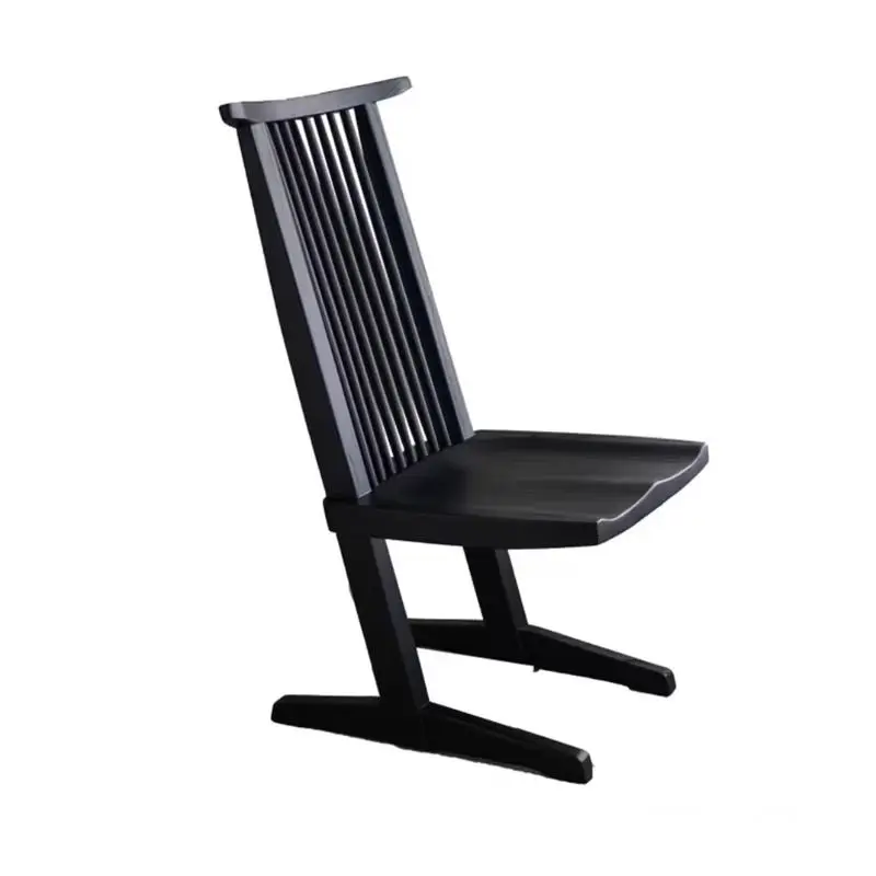 

Wabi Sandy Wind Solid Wood Dining Chair Japanese Nakajima George Leisure Chair Medieval High Back Homestay Home Cafe