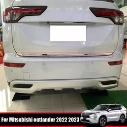 For Mitsubishi Outlander 2024 2023 Tailgate Rear Door Bottom Cover Molding Trim ABS chrome back door trim car Accessories