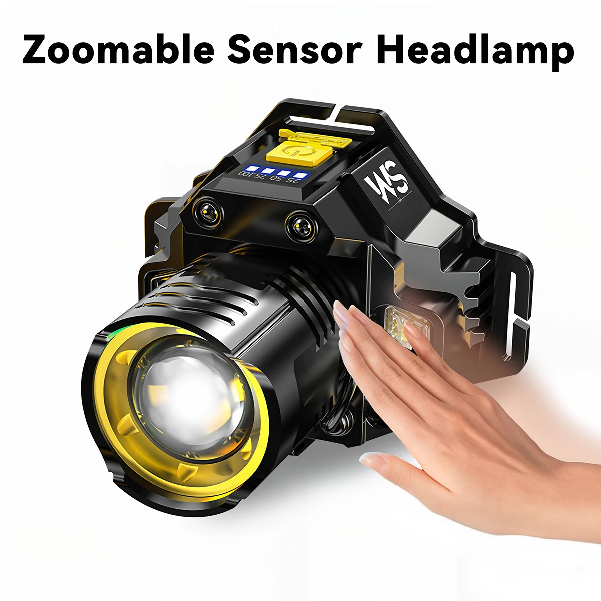 Powerful LED Headlamp Motion Sensor Headlight USB Rechargeable COB Waterproof Head Flashlights High Power Fishing Headlight