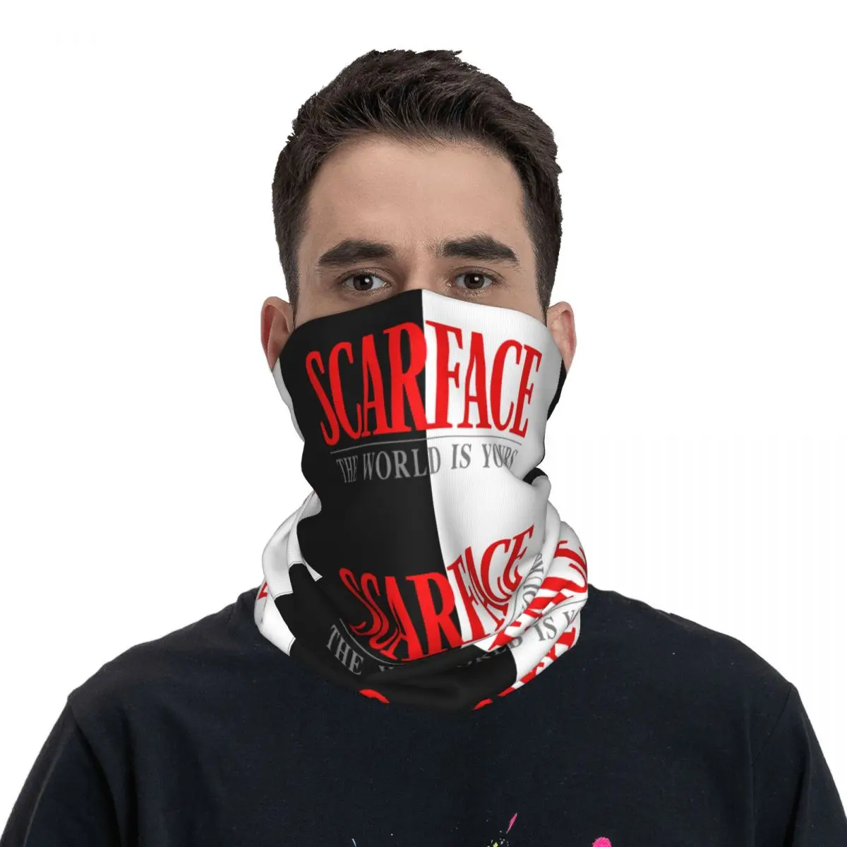 Scarface Logo Bandana Funny Cycling Mask Outdoor Sports Anti-UV Balaclava Graphic Soft Warm Face Cover Mask