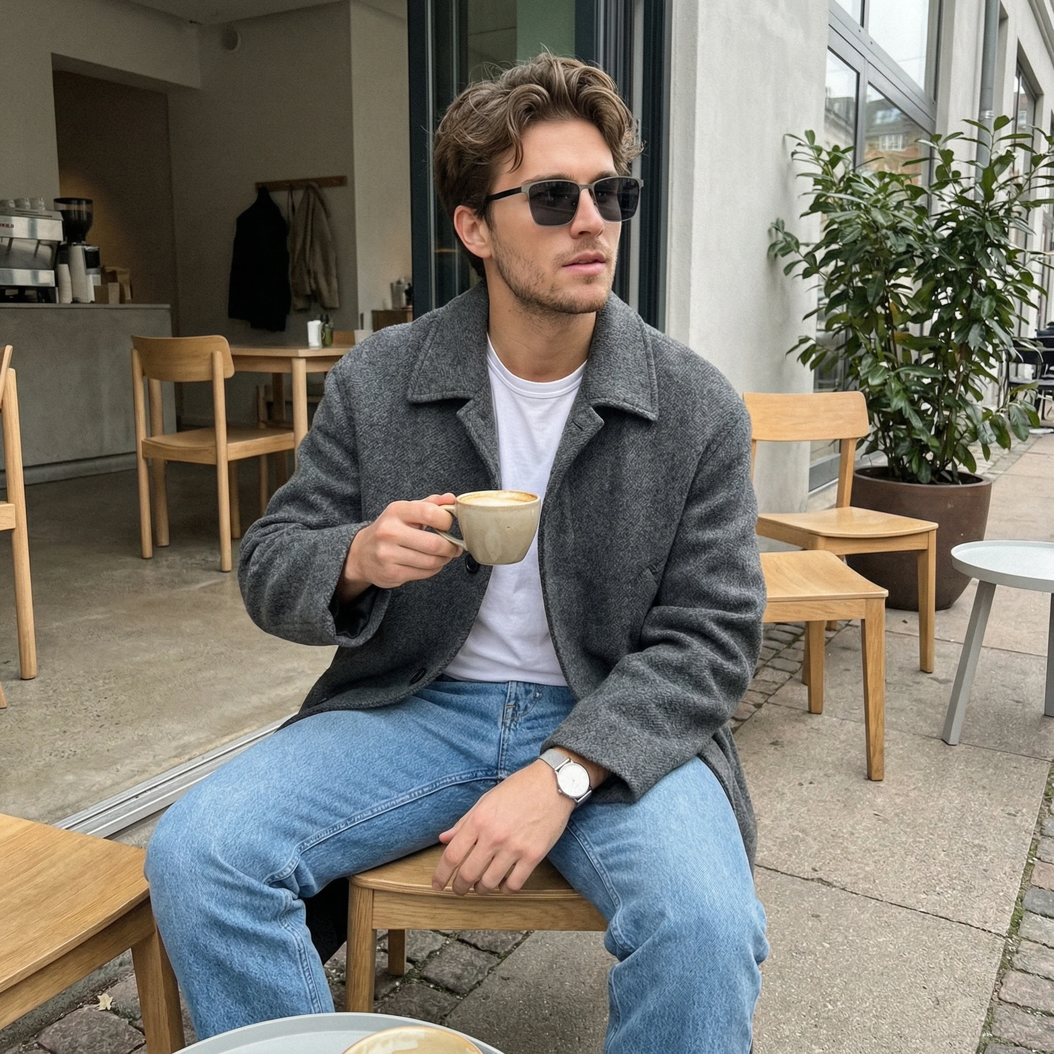 Thin Metal-Frame Square Sunglasses — product information 8
