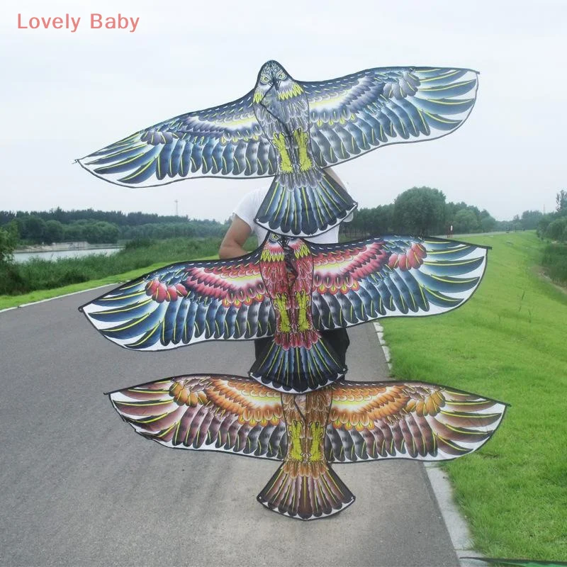 【BBS-7】1 stuk Outdoor Fun Sports Vogelafstotende vlieger 1,2/1,55/1,6/1,65/1,8 meter Gemakkelijk te vliegen Eagle Kite voor kinderen of volwassenen