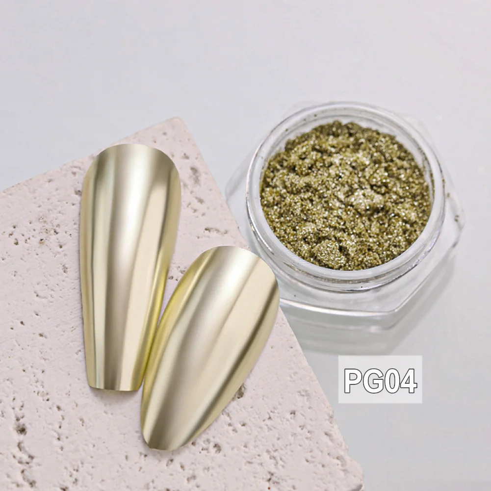 Metallic Mirror Glitter Nail Art Powder Ultra Bright Chrome Magic Mirror Effect Rubbing Glitter for Manicure Decor
