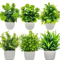Artificial Plants Small Tree Pot Fake Plant Flowers Potted Ornaments For Home Room Table Pulp Pot Garden Decor