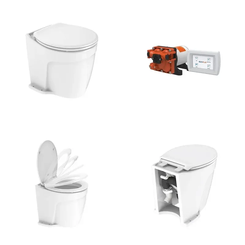 Luxury Electric Marine Toilet Low Noise Flush Ceramic Sanitary Ware for Yacht Boat Bathroom Compact Design