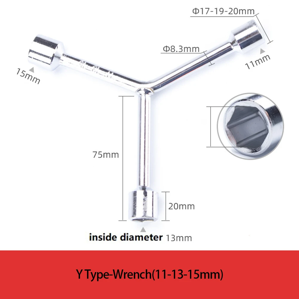 Y tipo chave de soquete soquete acessórios de três pinos hex substituição doméstica triangular para ferramentas para trabalhar madeira
