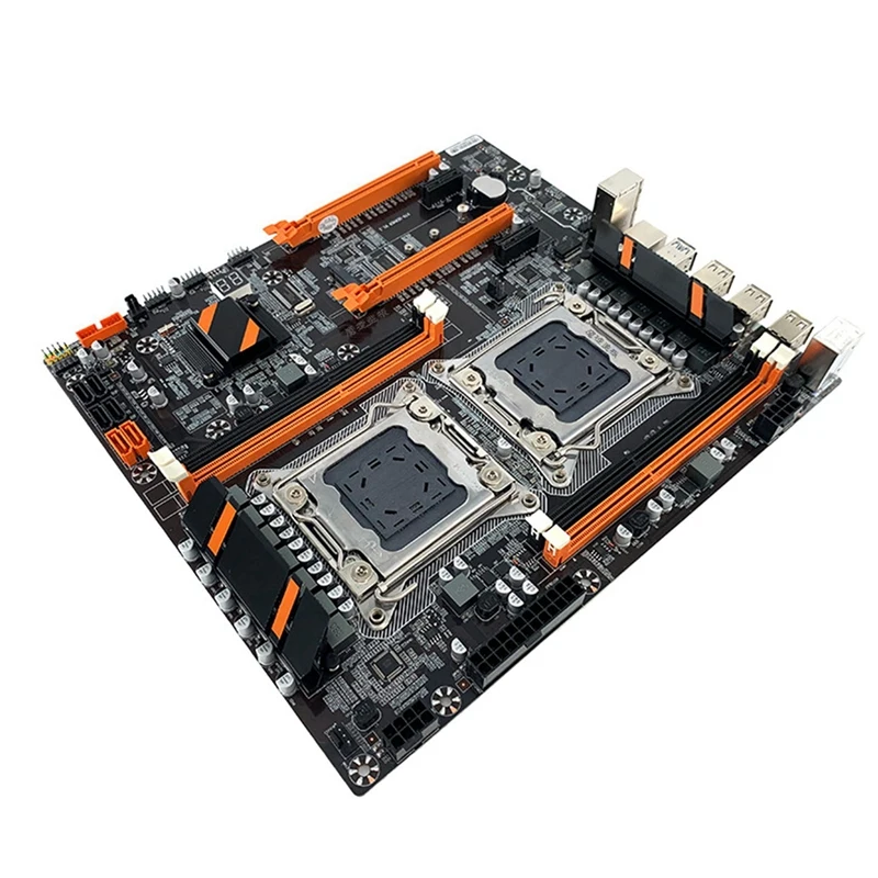 X79 Dual CPU Motherboard+2XE5 2630 V2 CPU+2X4GB DDR3 1600Mhz RECC Ram+SATA Cable+Switch Cable+Baffle LGA2011 M.2 NVME