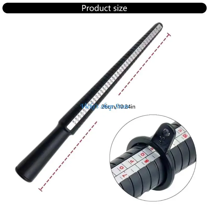 3/4/6/7 قطعة خواتم Sizer أداة قياس خواتم مغزل قياس حجم خواتم معدنية Sizers أداة عدة الضابط للنساء الرجال #6