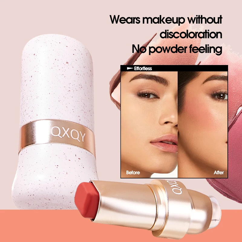 بودرة أحمر الشفاه للوجه، عصا أحمر الخدود الخفيفة، بودرة مكياج أحمر الخدود، ملمع الشفاه، ملمع الشفاه اثنان في واحد، مكياج متاح #1