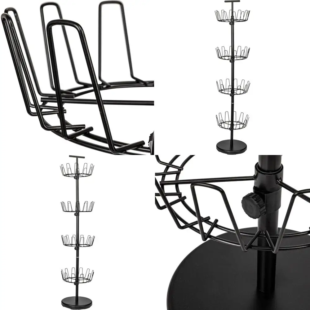 

4-уровневый матовый черный органайзер для обуви в форме дерева