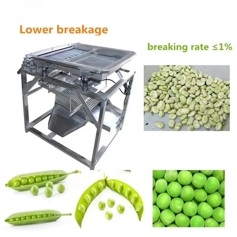 Green Soybean Pea Broad Bean Sheller Peeling Machine Green Soybean Edamame Broad Bean Pea Sheller