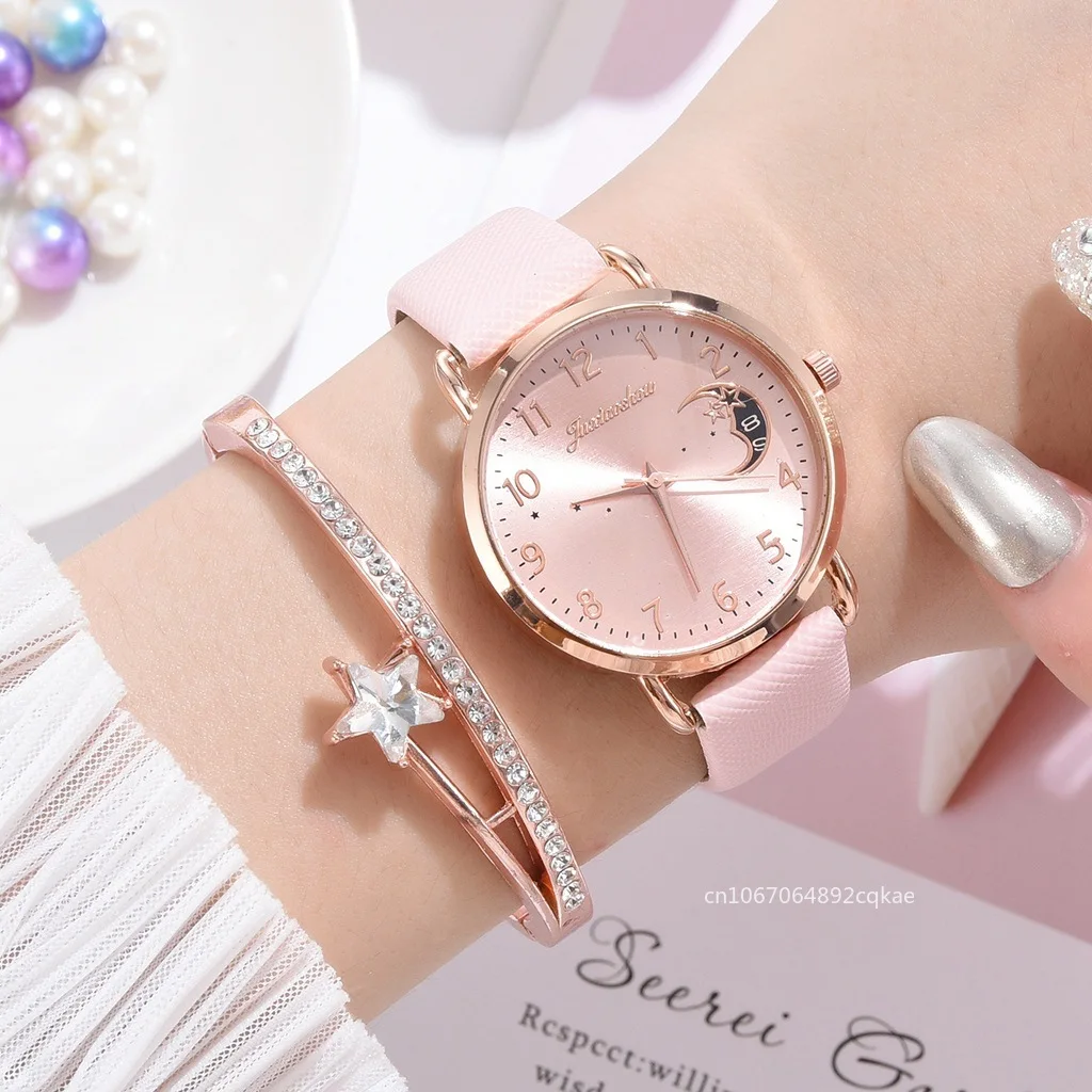 Women Fashion White Watch Quartz Leather Ladies Wristwatches 2024 New Brand Simple Number Dial Woman Clock Montre Femme Relojes