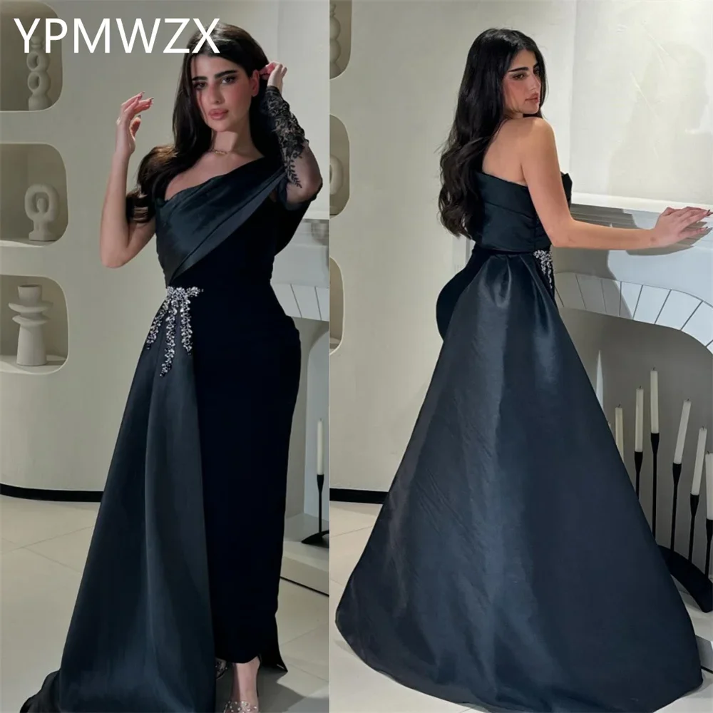 

Customized Prom Gown Evening Formal Dress YPMWZX One Shoulder Column Ankle Length Skirts Bespoke Occasion Dresses Party Occasio