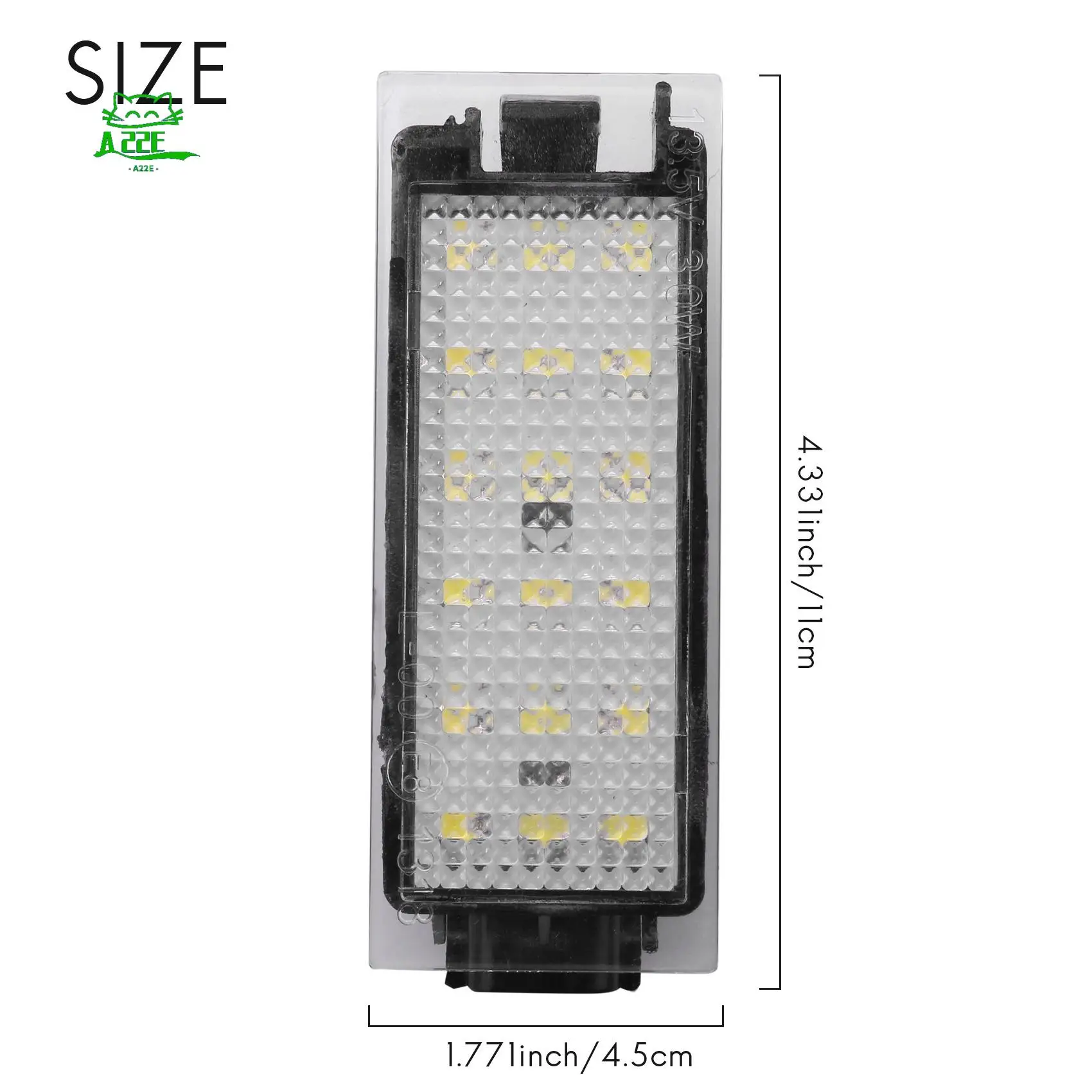 A22E-2Pcs Car LED Number License Plate Light For Renault Megane 2 Clio Laguna 2 Megane 3 Twingo Master Vel Satis