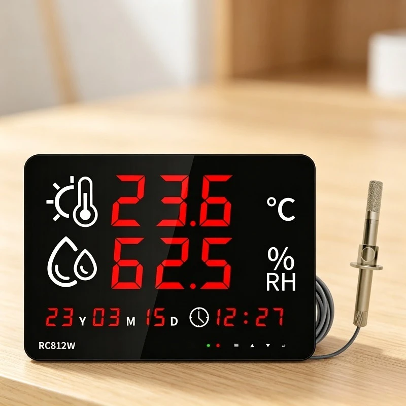 High Precision Digital WiFi Hygrometer Thermometer Explosion Proof Probe Remote Real-Time Monitor for Home Indoor Industrial