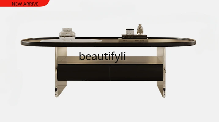 

X Minimalist Acrylic Suspension Coffee Table TV Cabinet Combination Small Apartment Modern Minimalist Stone Plate Advanced Sense