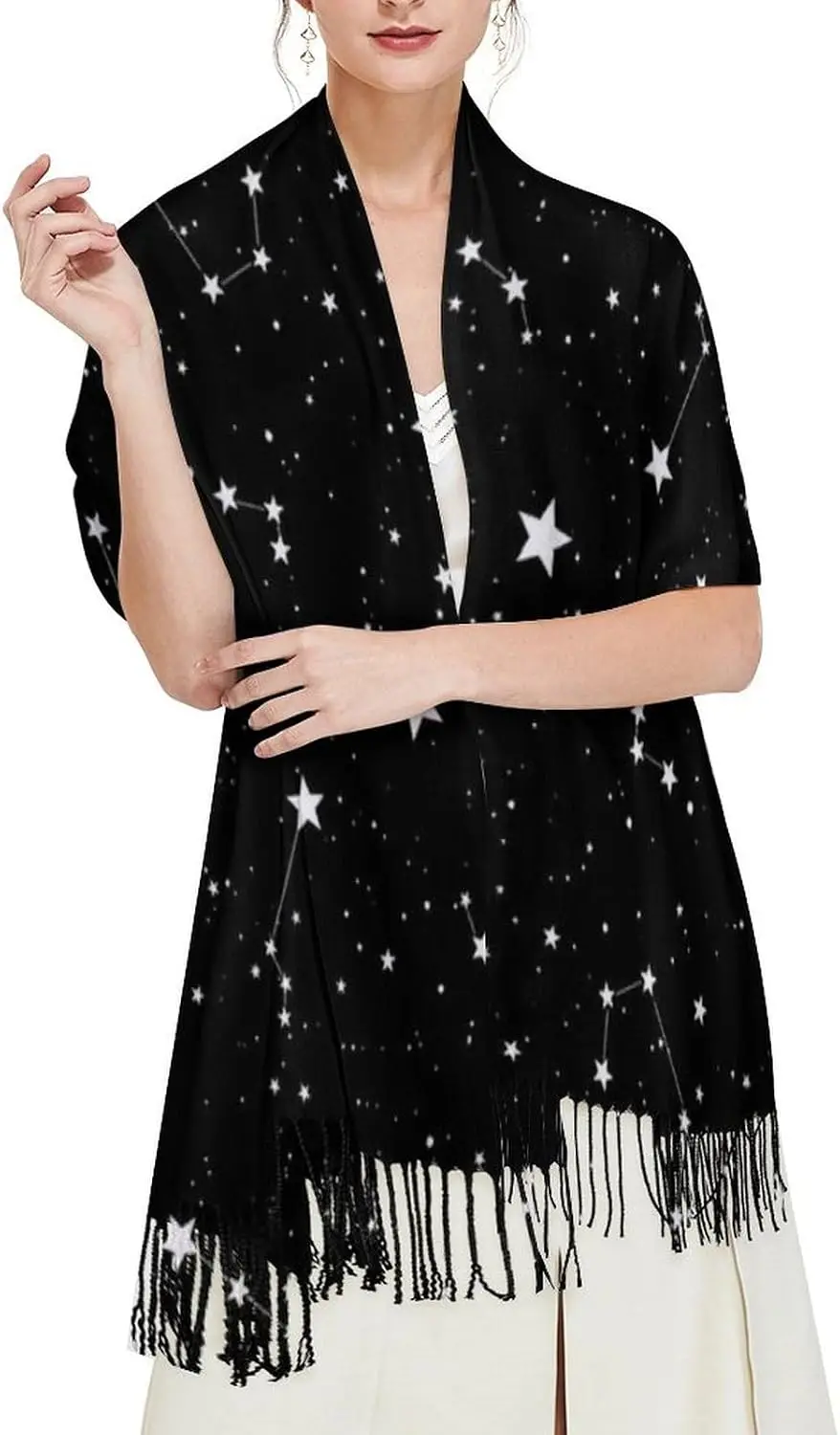 Stars Big Oversized Long Scarves Pashmina Shawl Wrap Women Gifts