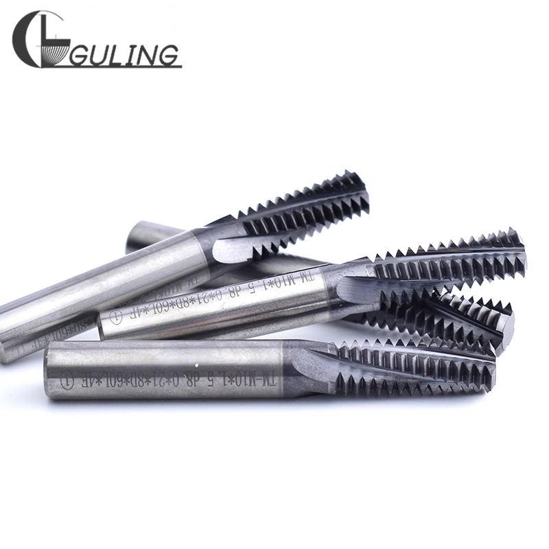 CNC 60 Degree Tungsten Steel Full Thread Milling Cutter M3 M4 M5 M6 M8 M10 M12 M14 M16 X0.5 X0.7 X0.8 X1 X1.5 X2 mill cutters