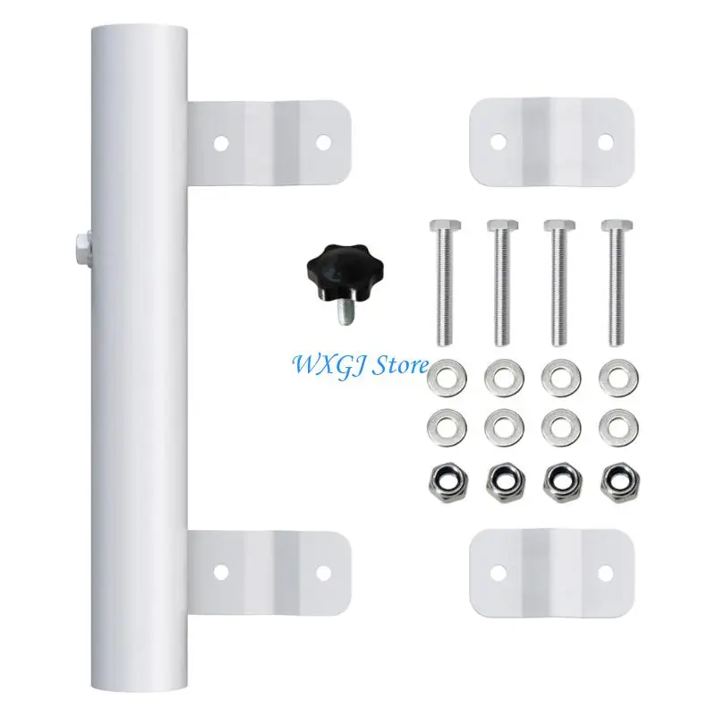 37JE Vehicle Flagpole Bracket with Metal Mounting Points and Backing Plates for Recreational and Trail Display Use